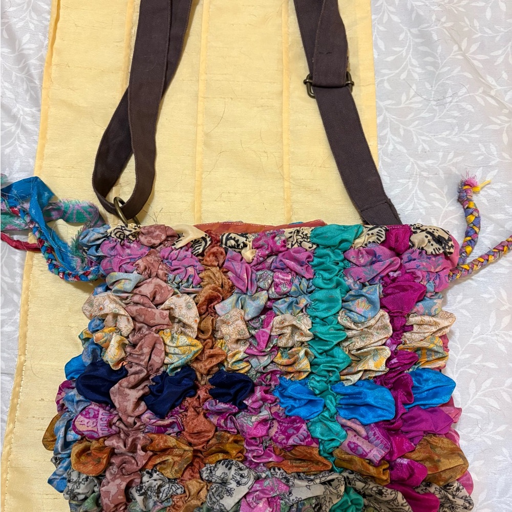 Multicolor Patchwork Shoulder Bag - image 1